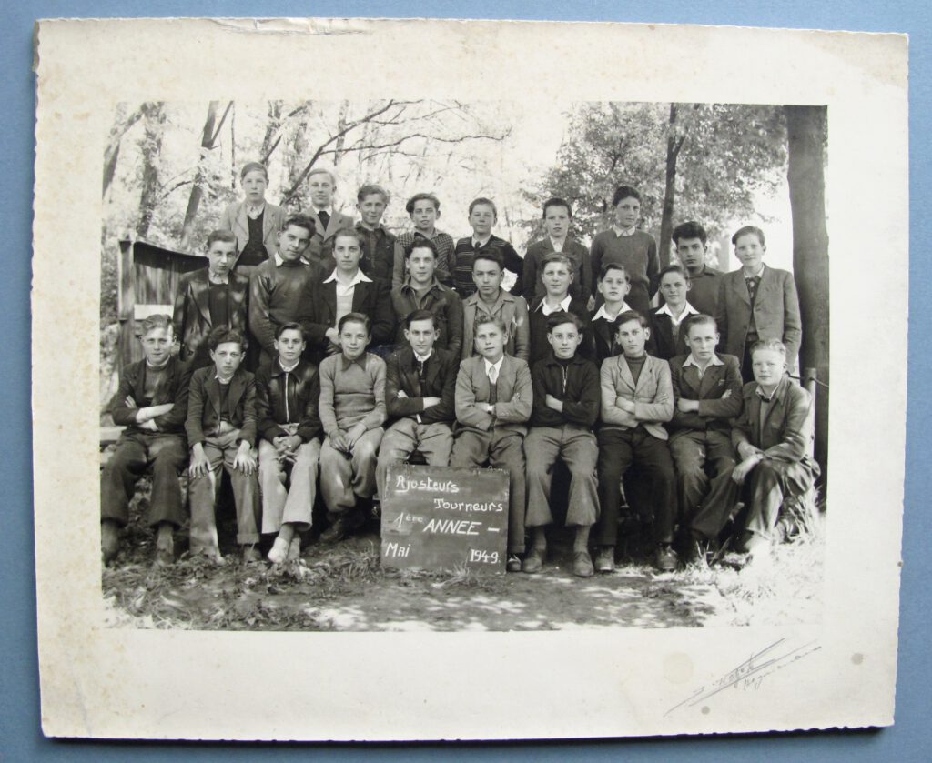 Photo de classe d'élèves du lycée des métiers Philippe-Charles Goulden de Bischwiller en 1949
