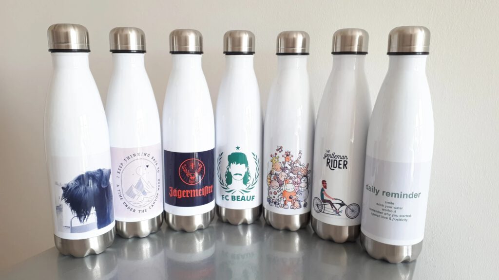 Gourdes hydrolflex réalisées par les élèves du lycée des métiers Goulden de Bischwiller