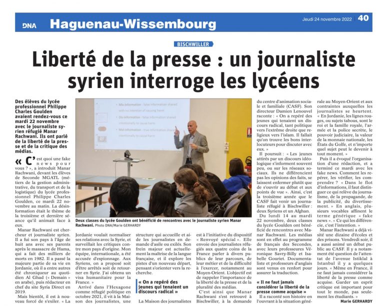 Article DNA. Reporters sans frontières