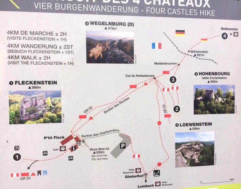 Parcours d'une ballade d'élèves du lycée des métiers Charles-Philippe Goulden de Bischwiller