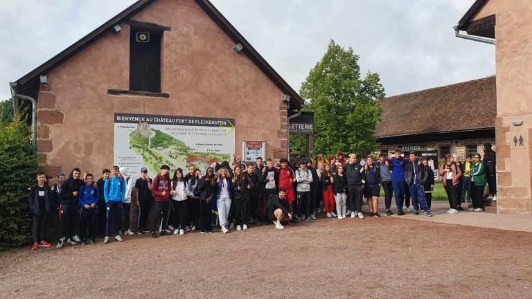 Sortie d'élèves du lycée des métiers Charles-Philippe Goulden de Bischwiller au chateau de Fleckenstein