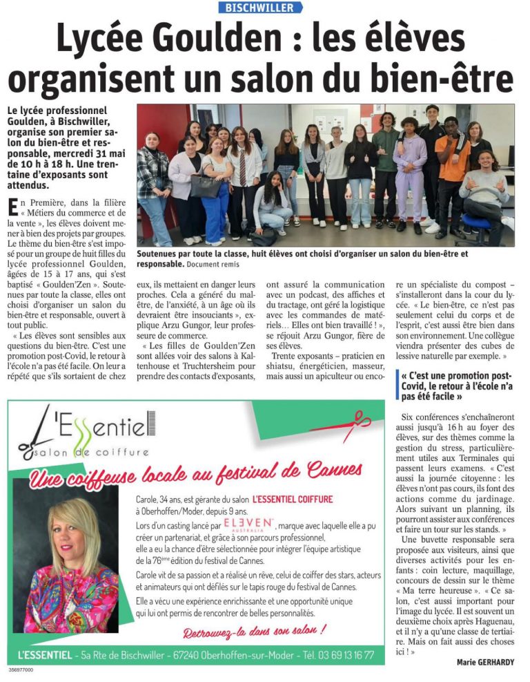 Article des DNA. Salon Bien-Etre et responsable