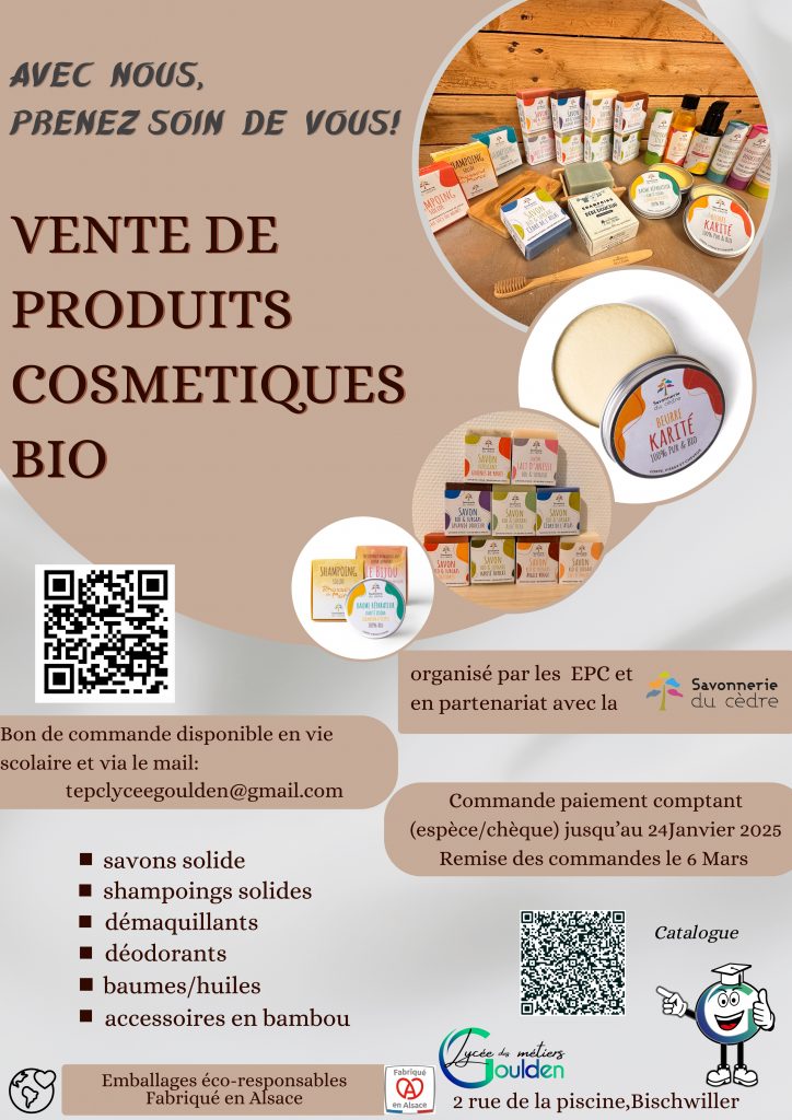Affiche CAP EPC : vente produits cosmétiques